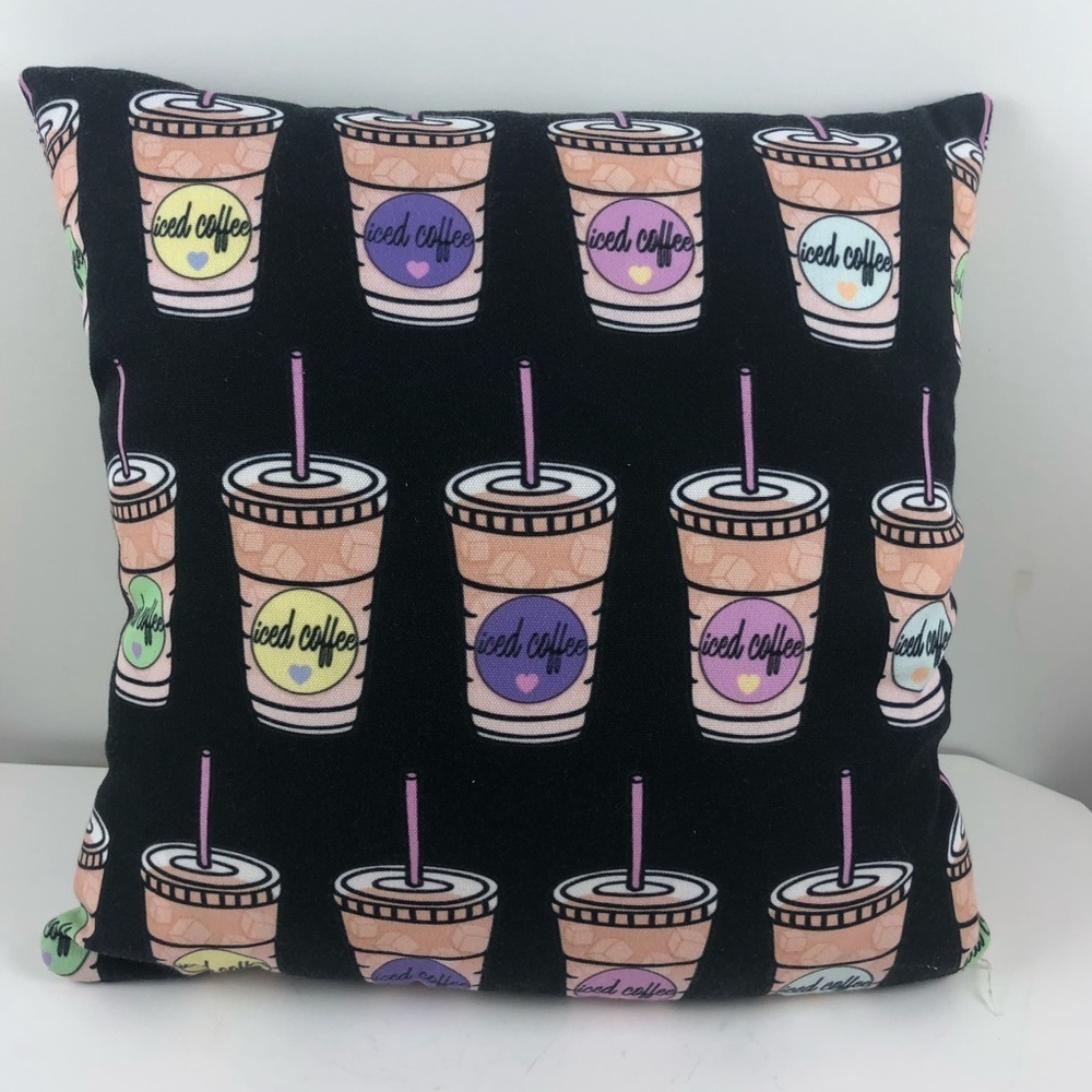 Iced Coffee Square Decorative Pillow